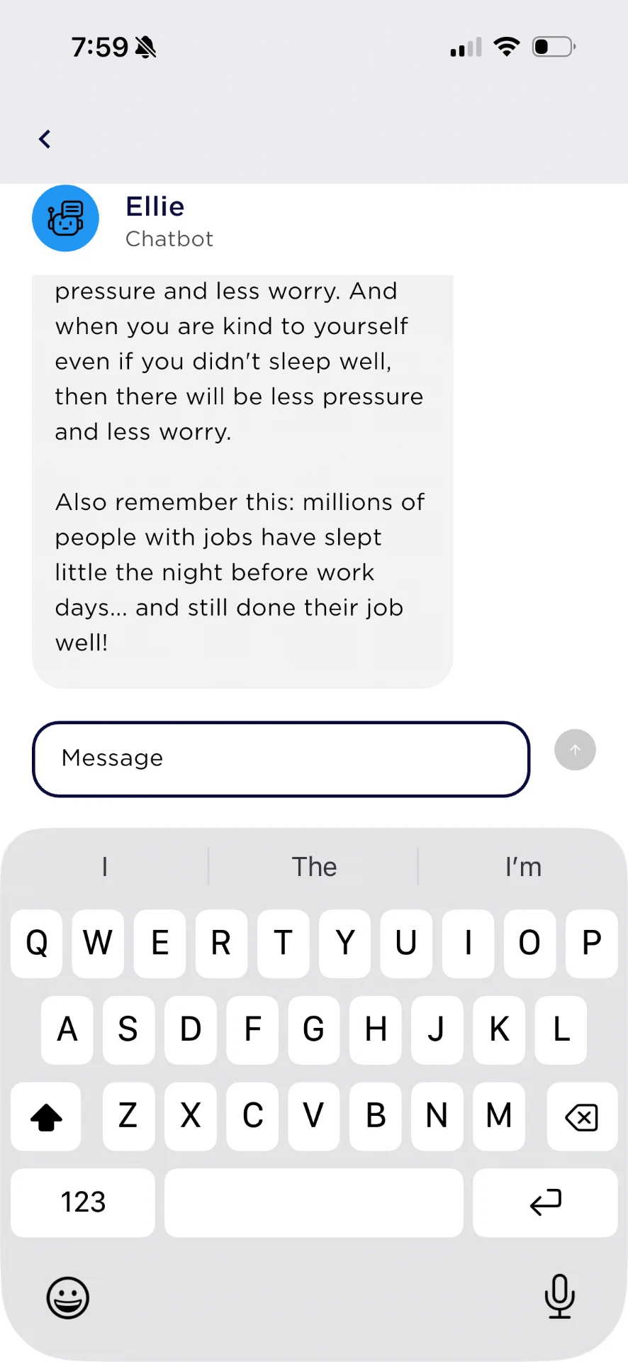 Texting with Ellie inside BedTyme